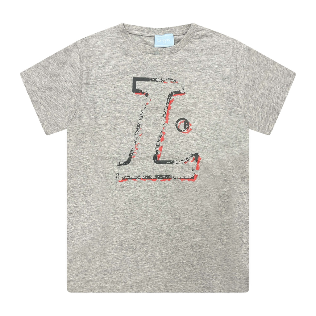 (Kids) Lanvin 'L' Logo T-Shirt Grey - Boinclo ltd - Outlet Sale Under Retail
