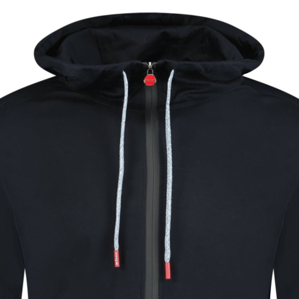 Kiton 'Montecarlo' Zip Up Hooded Sweatshirt Black - Boinclo ltd - Outlet Sale Under Retail