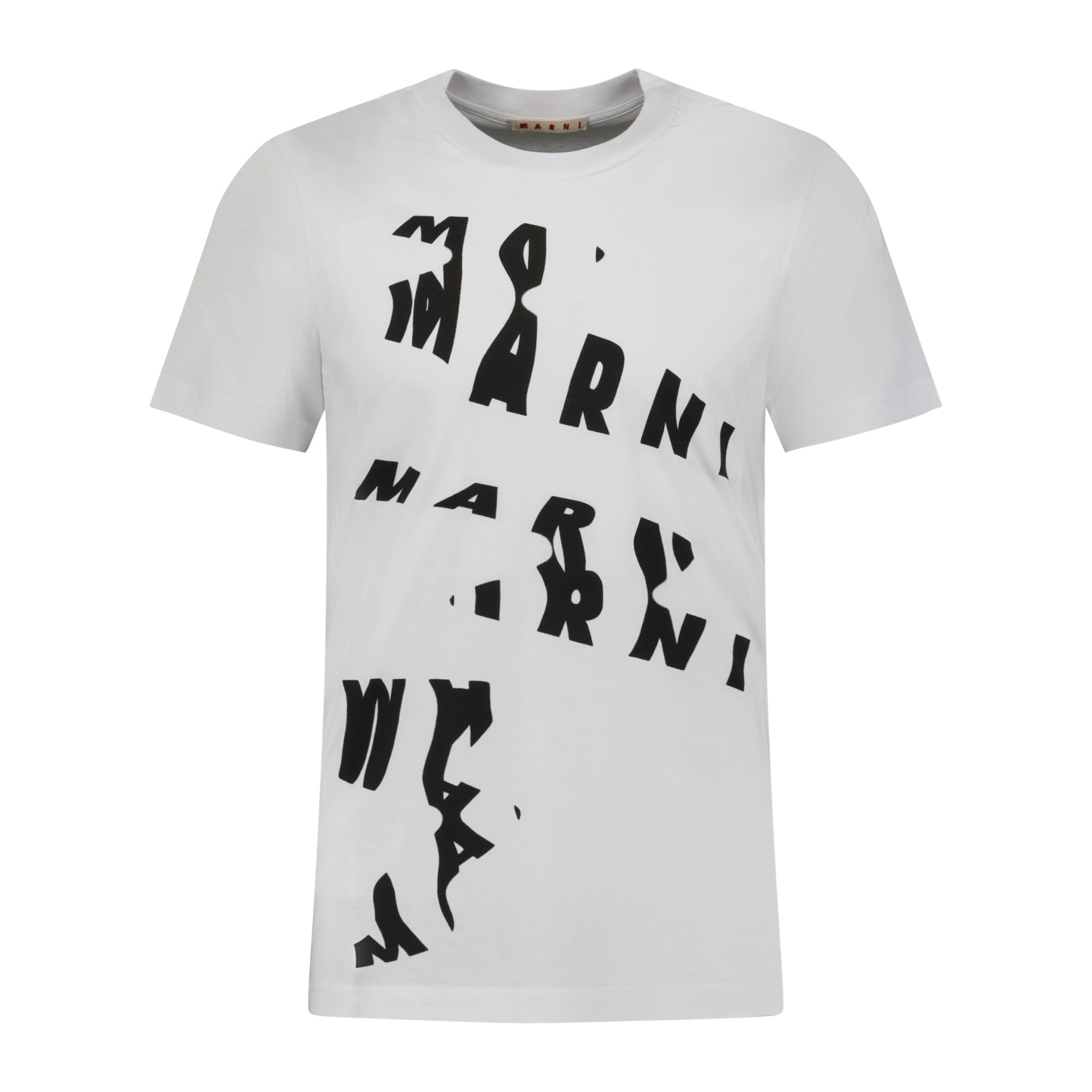 Tシャツ・カットソー MARNI T-SHIRTS BLACK - WHITE Marni Logo T-Shirt White - Outlet Sale Always Under Retail