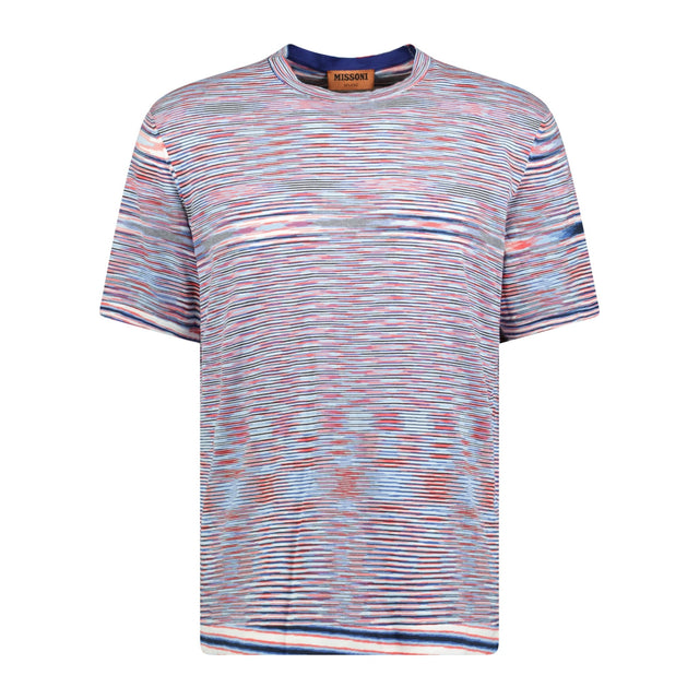 Missoni Crew Neck Stripe T-Shirt Blue - Boinclo ltd - Outlet Sale Under Retail