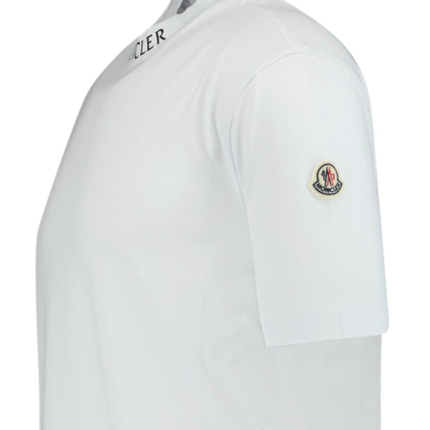 Moncler Collar Writing Logo T-Shirt White - Boinclo ltd - Outlet Sale Under Retail