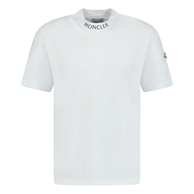 Moncler Collar Writing Logo T-Shirt White - Boinclo ltd - Outlet Sale Under Retail