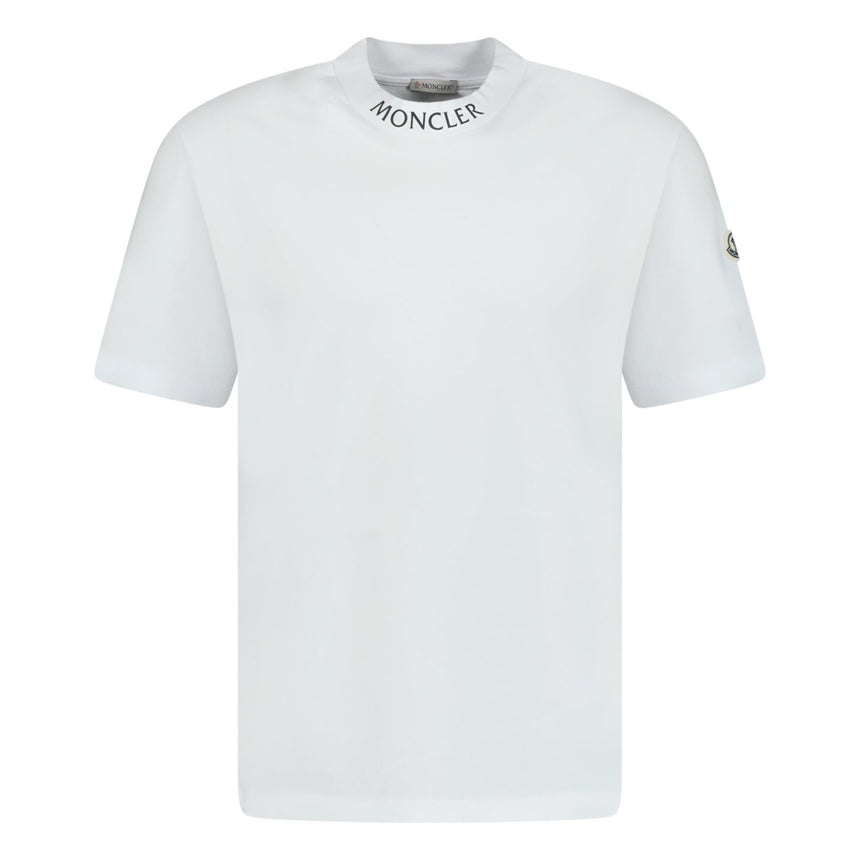 Moncler Collar Writing Logo T-Shirt White - Boinclo ltd - Outlet Sale Under Retail