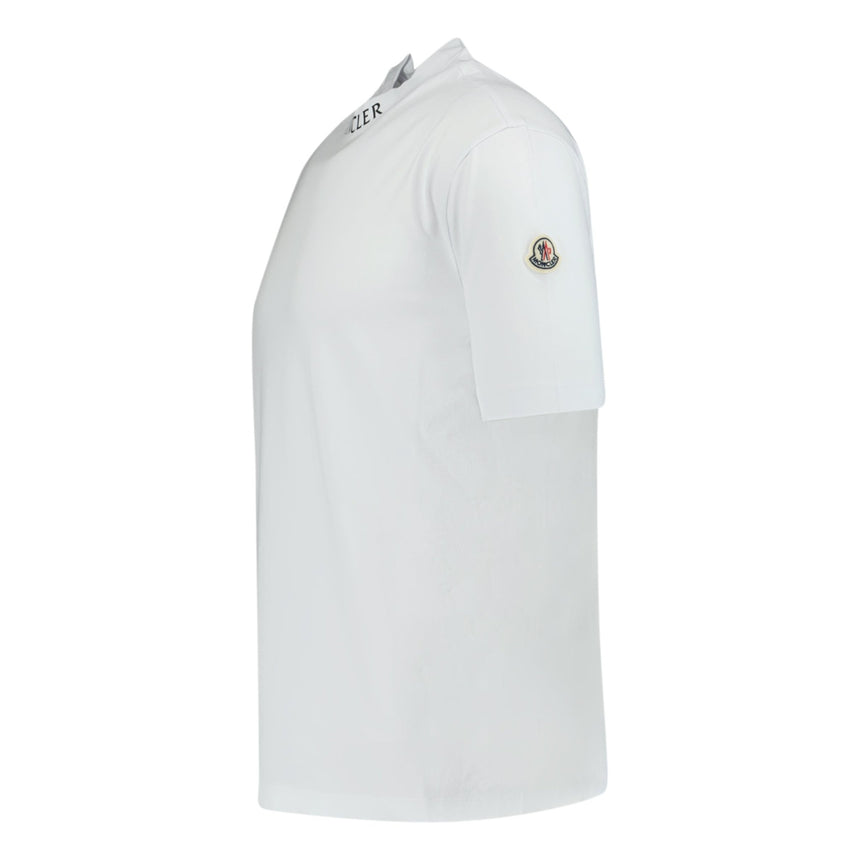 Moncler Collar Writing Logo T-Shirt White - Boinclo ltd - Outlet Sale Under Retail