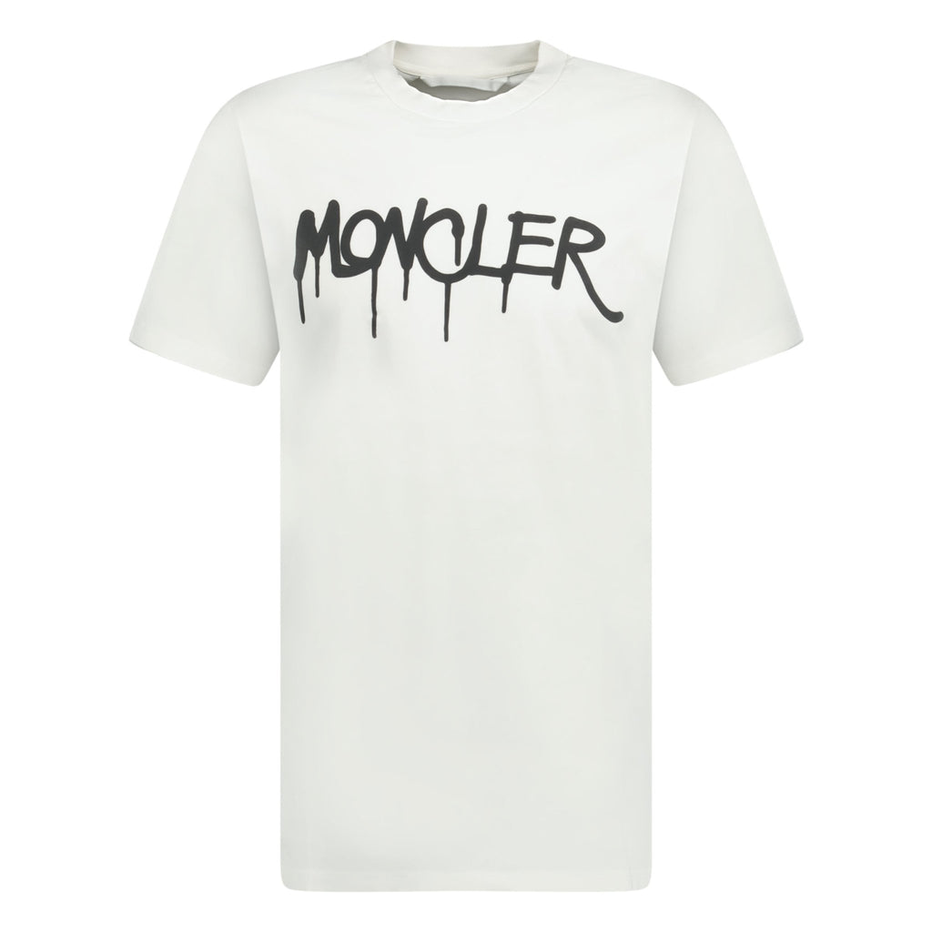 Moncler Graffiti Print T-Shirt White - Boinclo ltd - Outlet Sale Under Retail