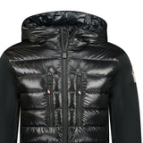 Moncler Grenoble 'Maglia Cardigan' Tricolour Band Hooded Jacket Black - Boinclo ltd - Outlet Sale Under Retail