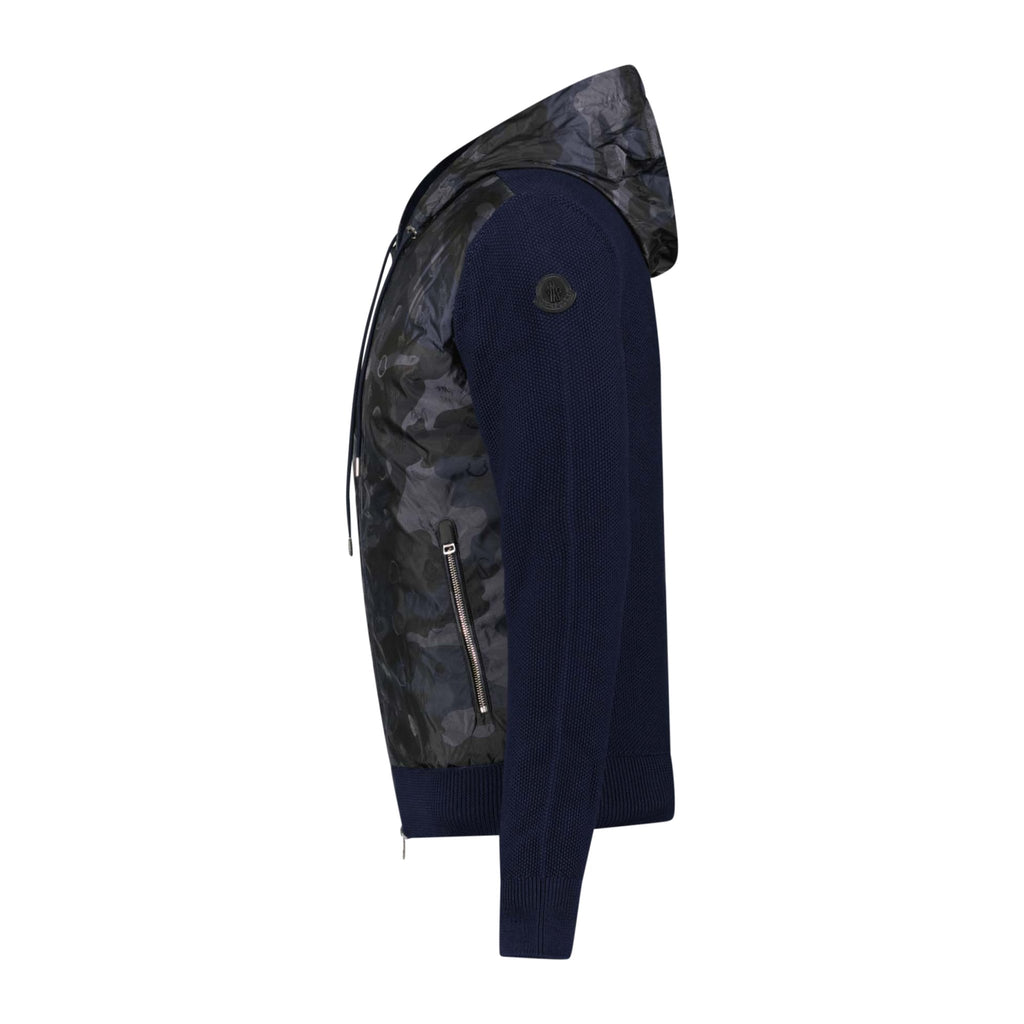 Moncler Nylon Knitted Camo Cardigan Jacket Navy - Boinclo ltd - Outlet Sale Under Retail