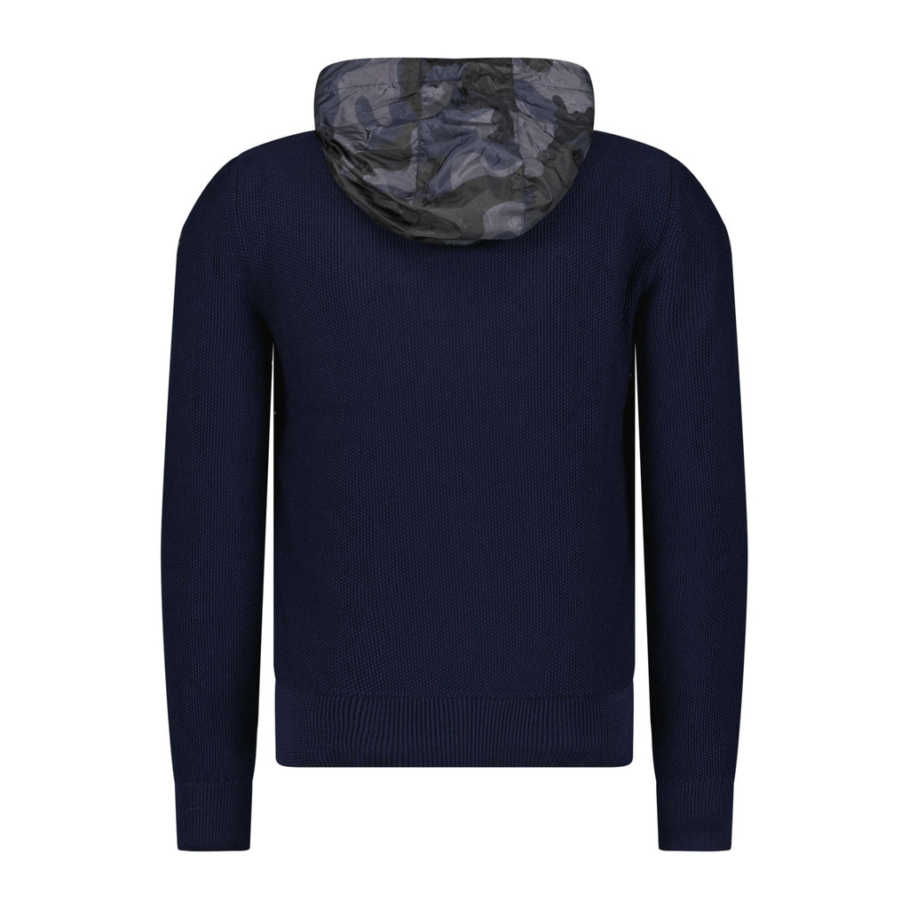 Moncler Nylon Knitted Camo Cardigan Jacket Navy - Boinclo ltd - Outlet Sale Under Retail