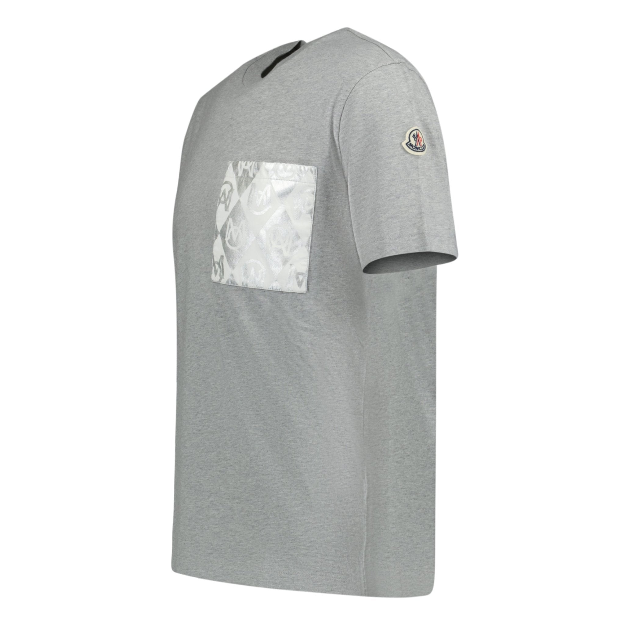 Moncler Patch Pocket Logo T-Shirt Grey - Outlet Sale Always Under