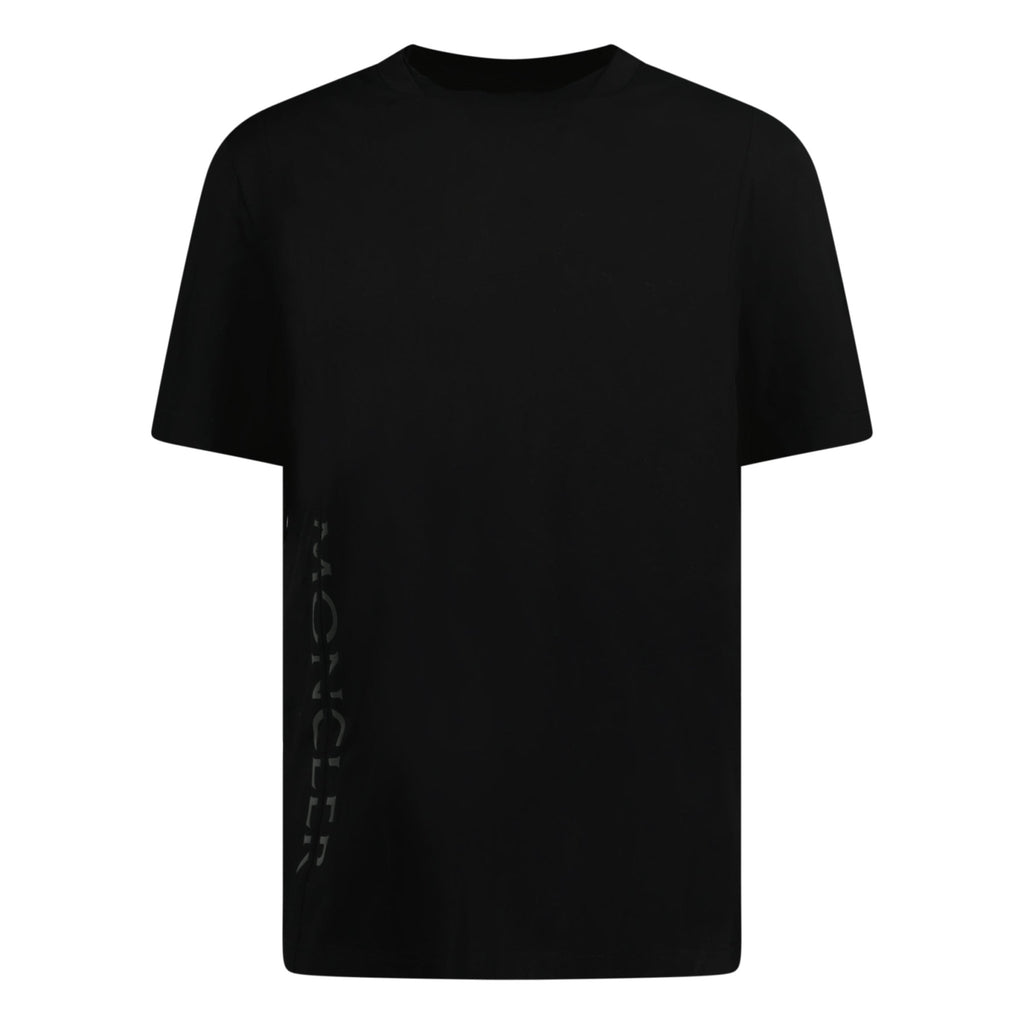 Moncler Side Reflective Writing Logo T-Shirt Black - Boinclo ltd - Outlet Sale Under Retail