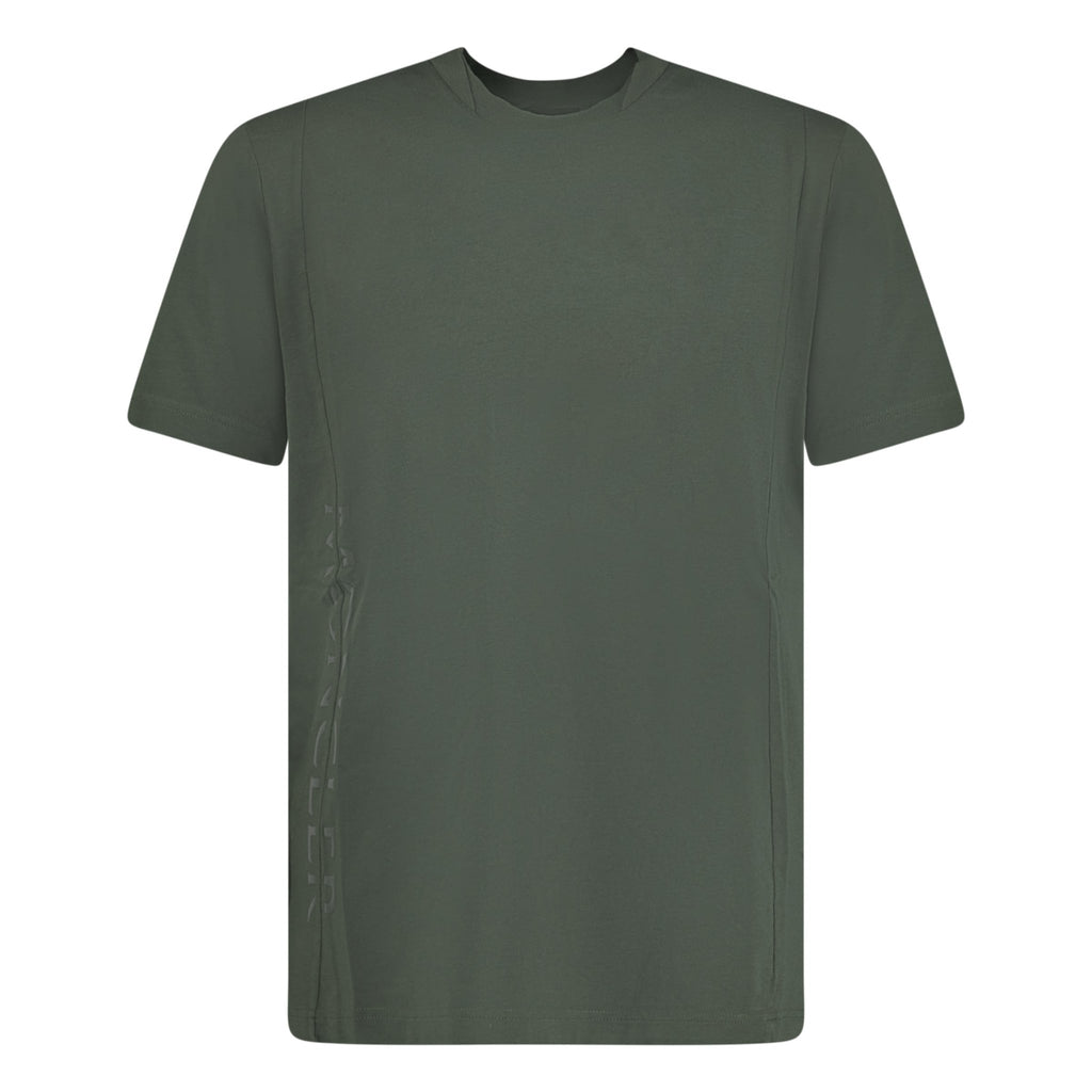 Moncler Side Reflective Writing Logo T-Shirt Khaki - Boinclo ltd - Outlet Sale Under Retail