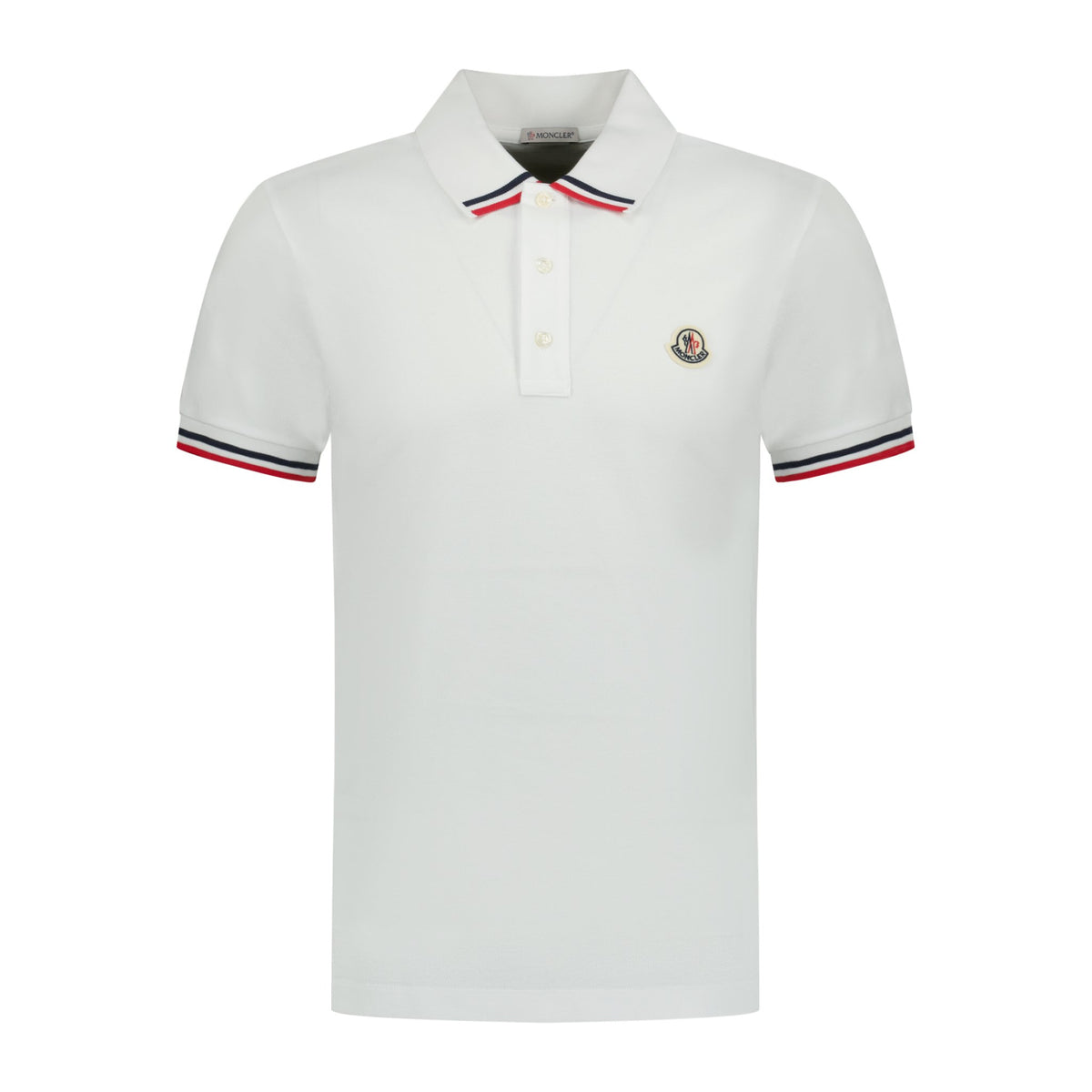 Moncler Trim Logo Polo T-Shirt White | Boinclo ltd | Outlet Sale