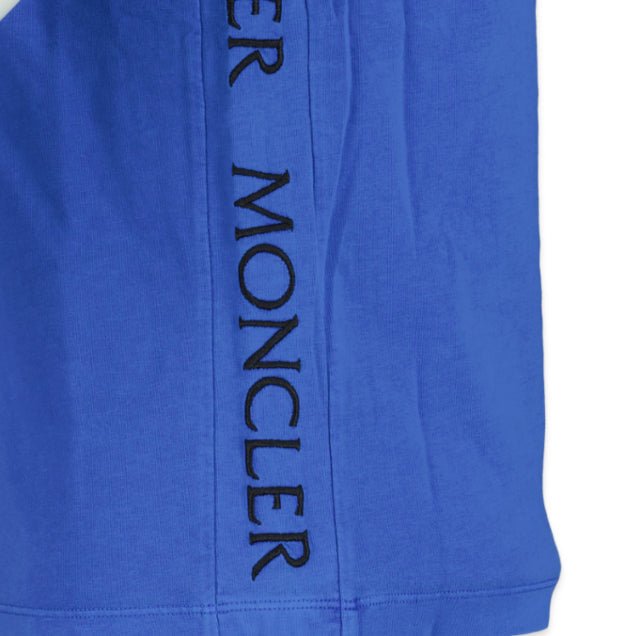 Moncler Writing Embroidery Logo T-Shirt Blue - Boinclo ltd - Outlet Sale Under Retail