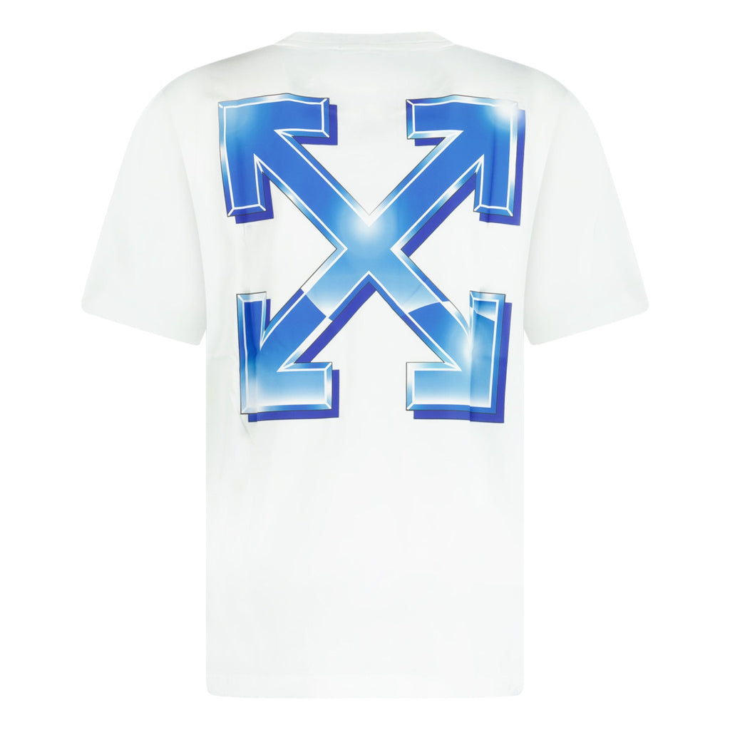 OFF-WHITE Blue Metal Arrows Slim T-shirt White - Boinclo ltd - Outlet Sale Under Retail