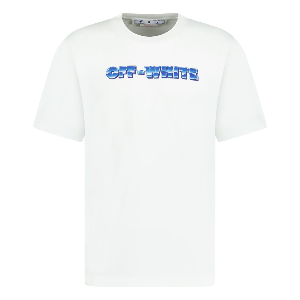 OFF-WHITE Blue Metal Arrows Slim T-shirt White - Boinclo ltd - Outlet Sale Under Retail