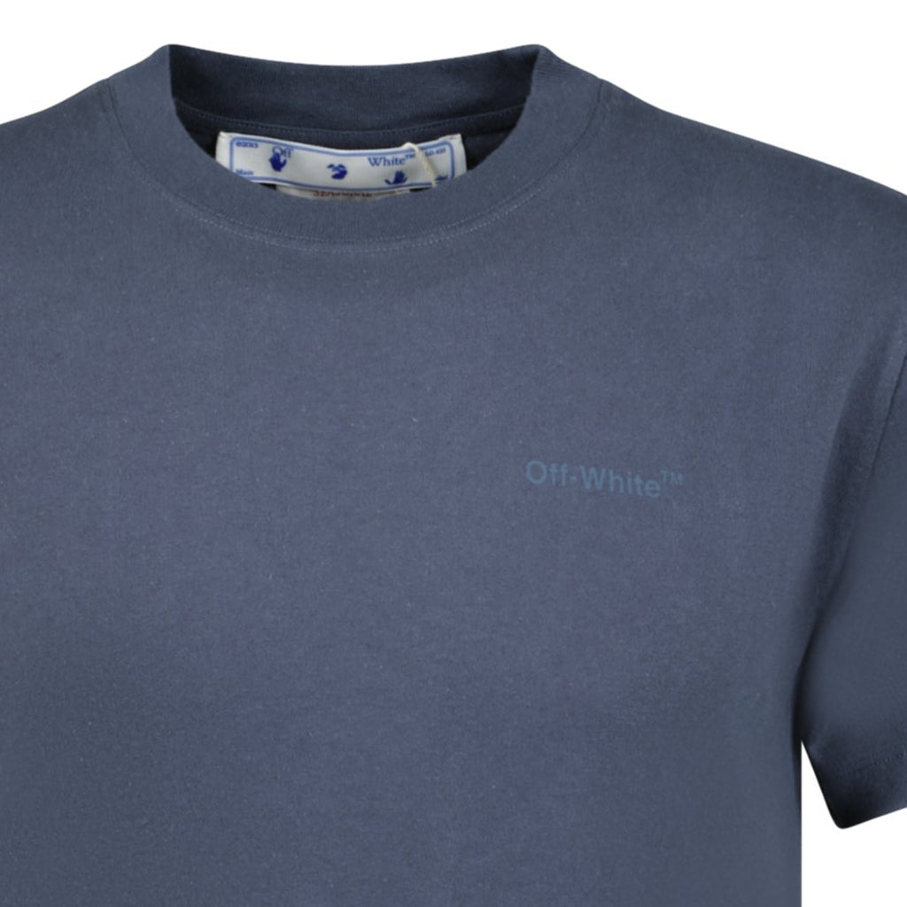 Off-White Diagonal Logo T-shirt Navy - Boinclo ltd - Outlet Sale Under Retail