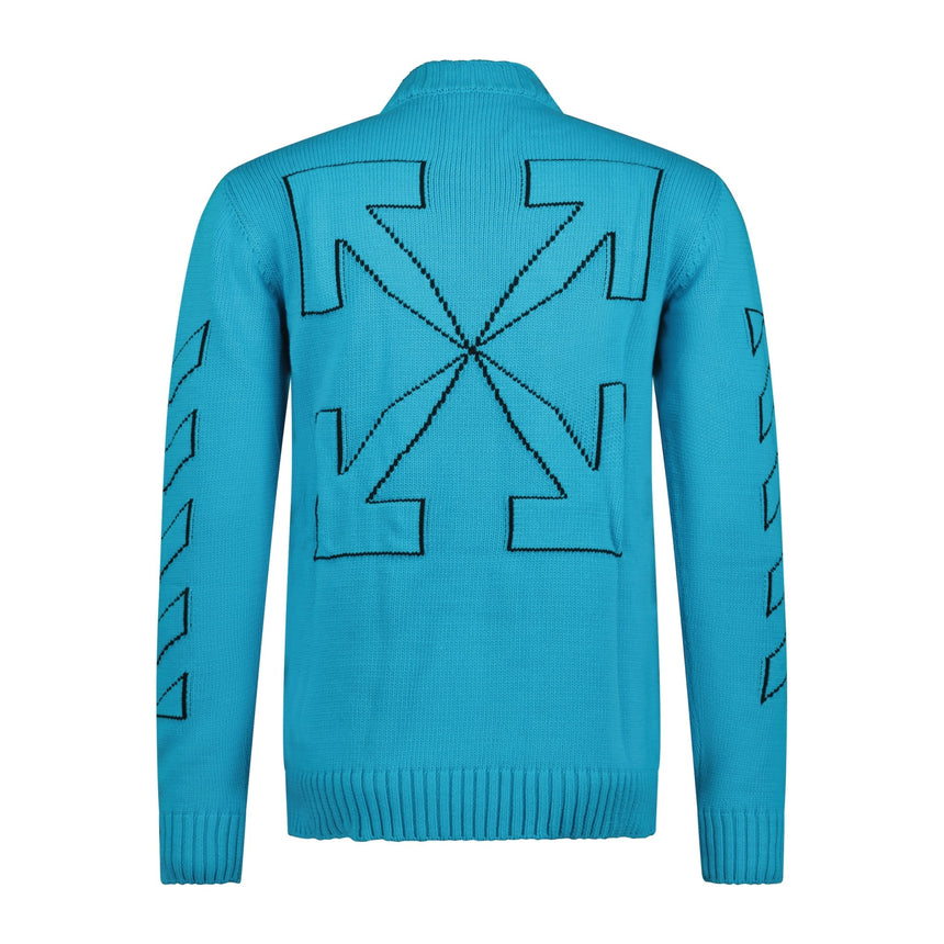 OFF-WHITE Knitted Jumper Blue - Boinclo ltd - Outlet Sale Under Retail