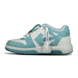 Off-White Out Of Office Calf Leather Trainer White & Celadon Blue - Boinclo ltd - Outlet Sale Under Retail