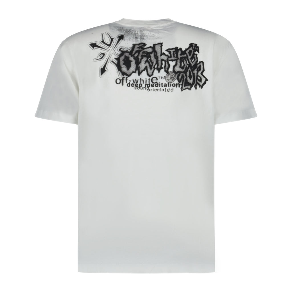 Off White Tribal Logo T-shirt White - Boinclo ltd - Outlet Sale Under Retail