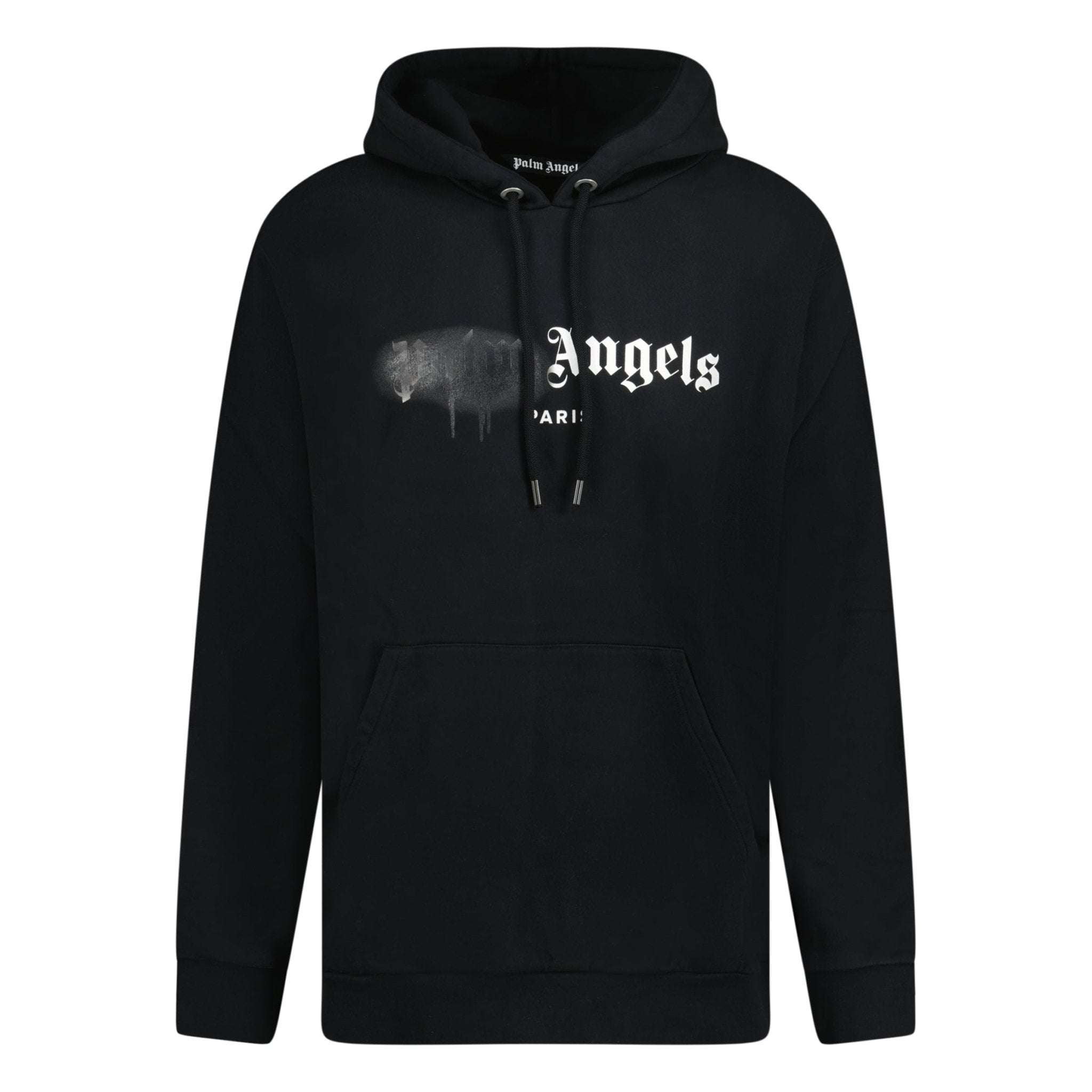 Palm Angels Tokyo Sprayed Logo Hooded Sweatshirt Black | Boinclo