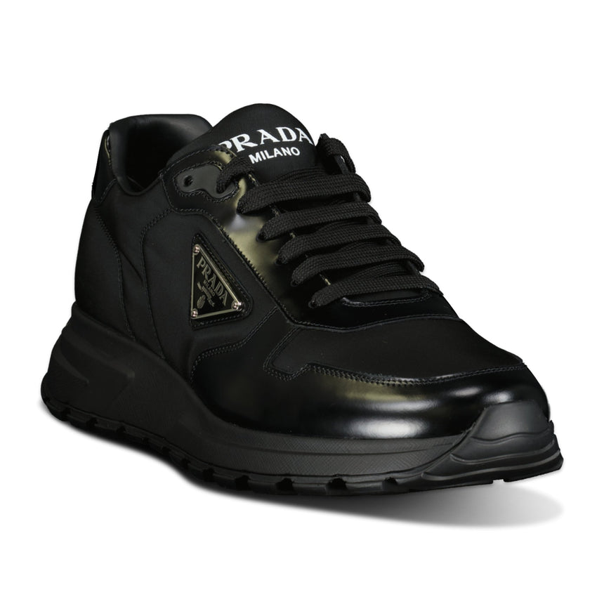 Prada Re-nylon Triangle Logo Trainers Black - Boinclo ltd - Outlet Sale Under Retail