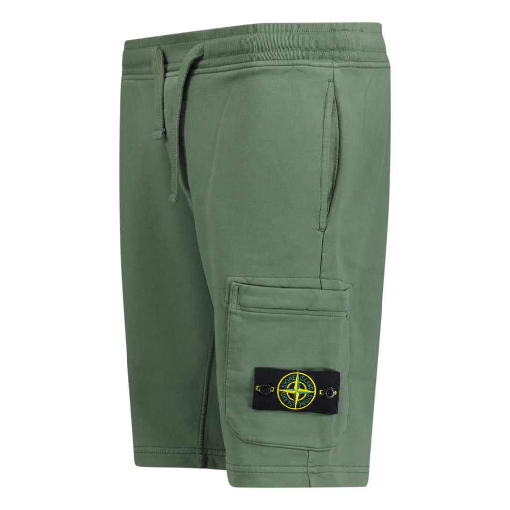 Stone Island Badge Sweat Shorts Green - Boinclo ltd - Outlet Sale Under Retail