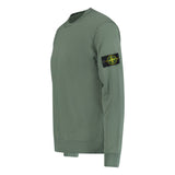 STONE ISLAND BASIC BADGE CREW NECK SWEATSHIRT KHAKI GREEN - Boinclo ltd - Outlet Sale Under Retail