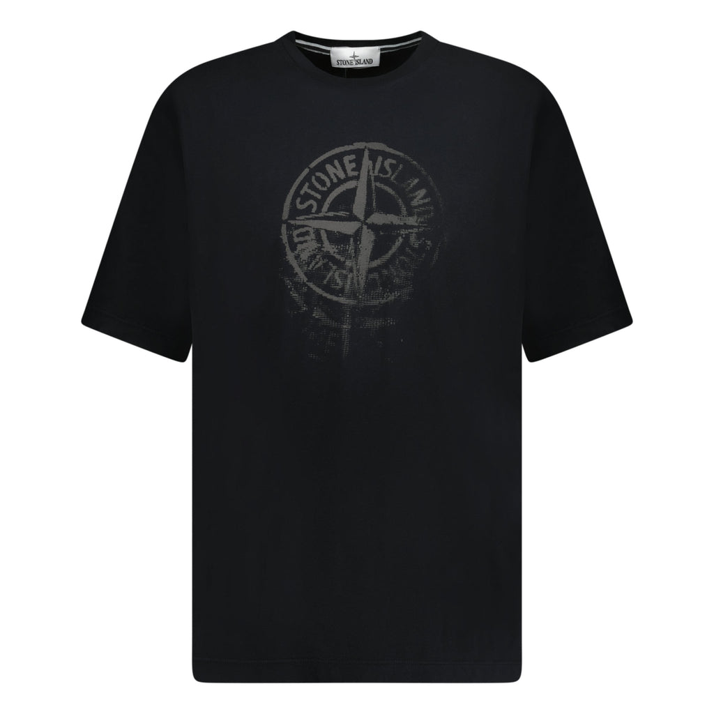 Stone Island Compass Print Logo T-Shirt Black - Boinclo ltd - Outlet Sale Under Retail