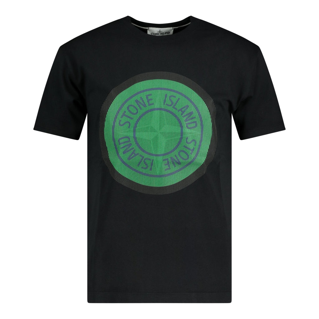Stone Island Compass Printed Logo T-Shirt Black & Green - Boinclo ltd - Outlet Sale Under Retail