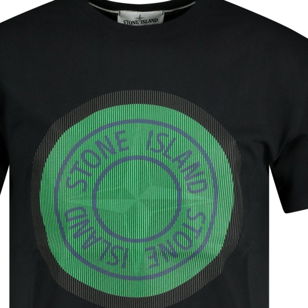 Stone Island Compass Printed Logo T-Shirt Black & Green - Boinclo ltd - Outlet Sale Under Retail