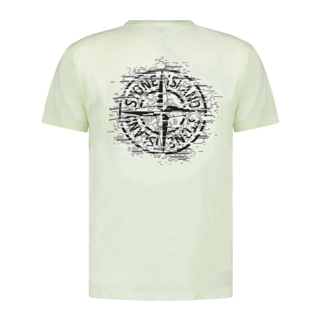 Stone Island Digital Compass Print Logo T-Shirt Chiario - Boinclo ltd - Outlet Sale Under Retail