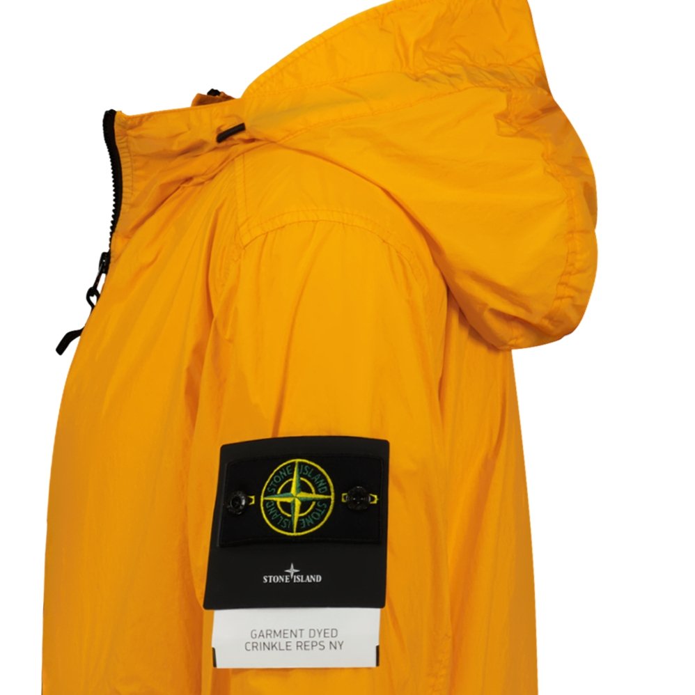 Stone Island Garment Dyed Crinkle Reps NY Zip-Up Jacket Orange - Boinclo ltd - Outlet Sale Under Retail