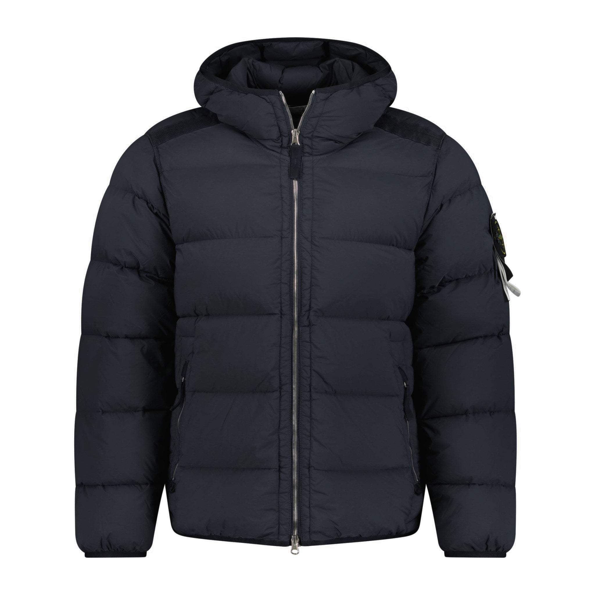 Stone Island Hooded Puffer Jacket In Seamless Tunnel Nylon Black ...