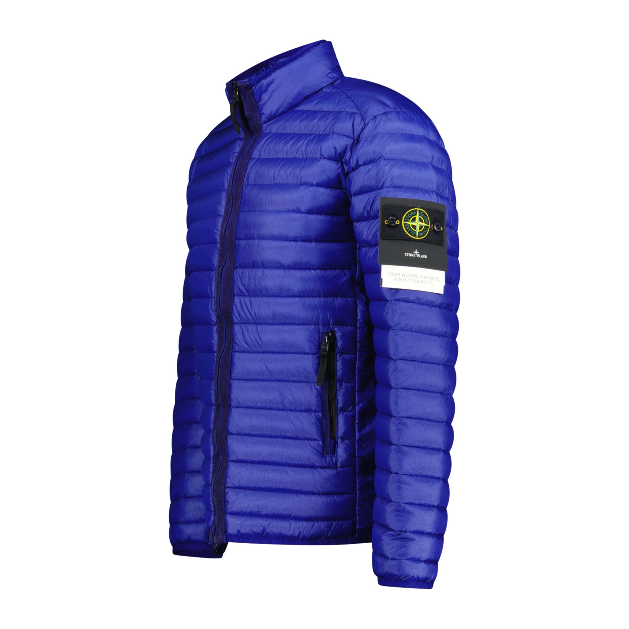 Stone island purple puffer on sale jacket