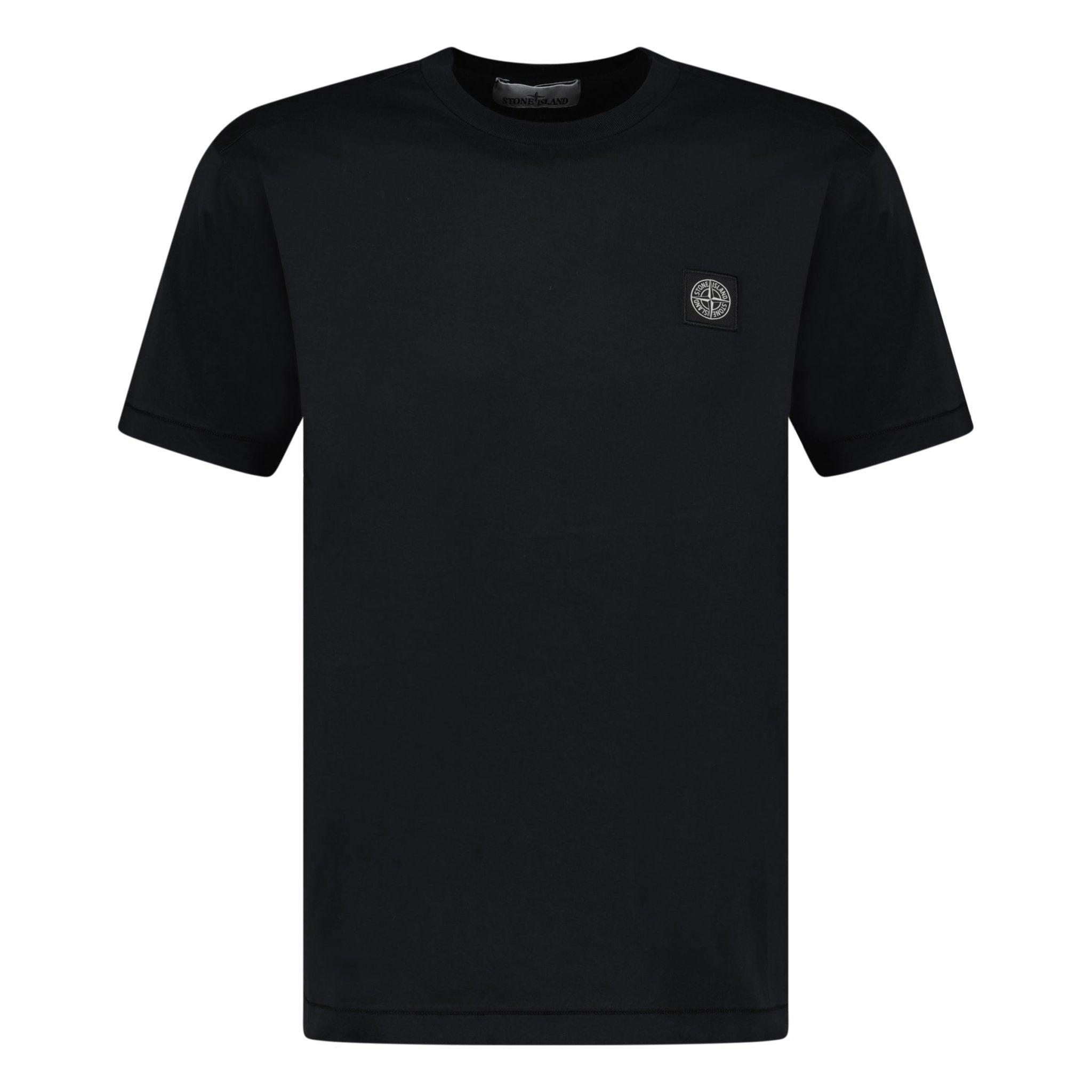 Stone Island Logo Patch Cotton T-Shirt Black | Boinclo ltd | Outlet Sale