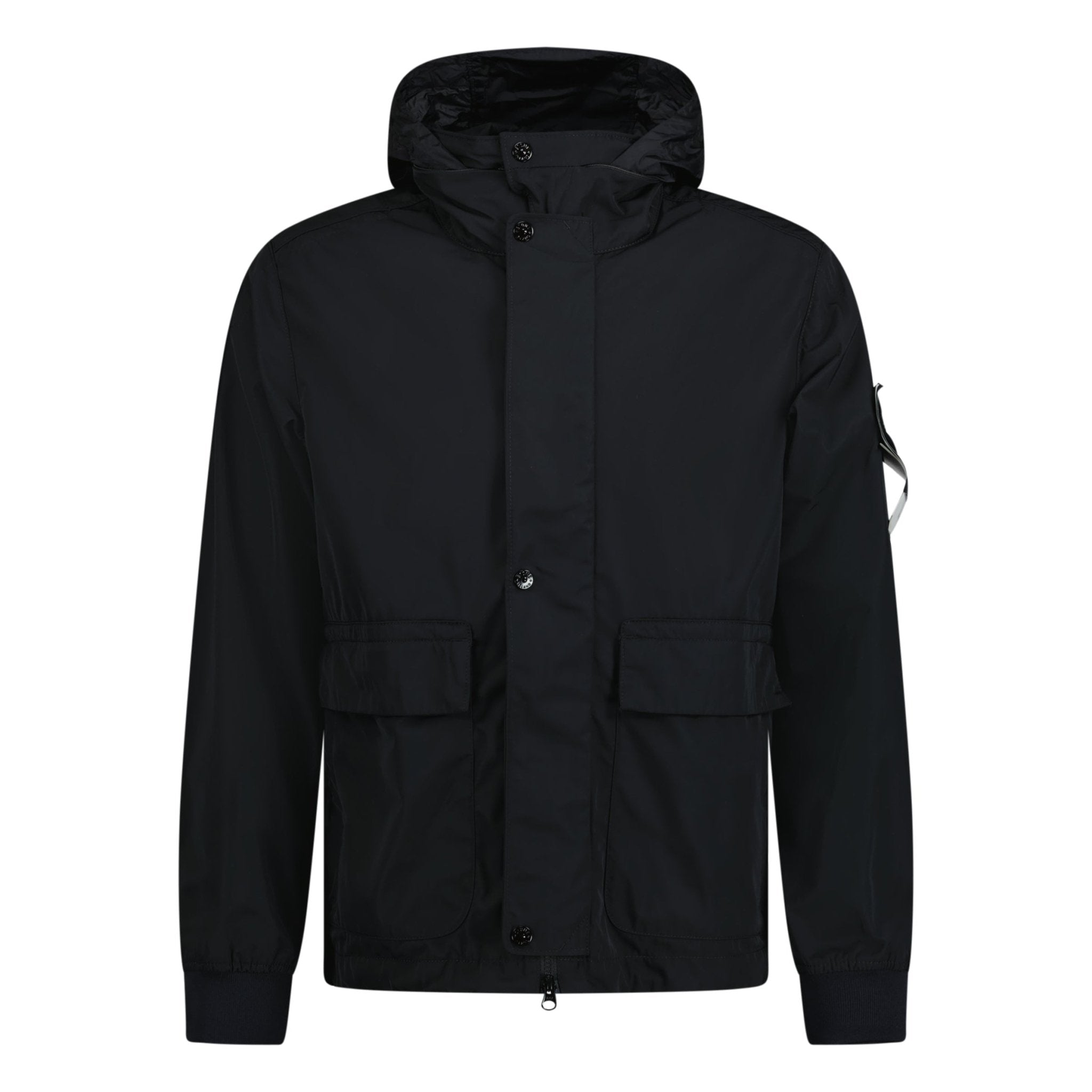 Stone Island Micro Twill Concealed Hood Jacket Black | Boinclo ltd ...