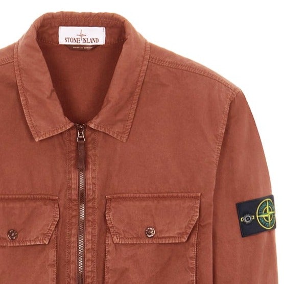 Stone island hot sale orange overshirt