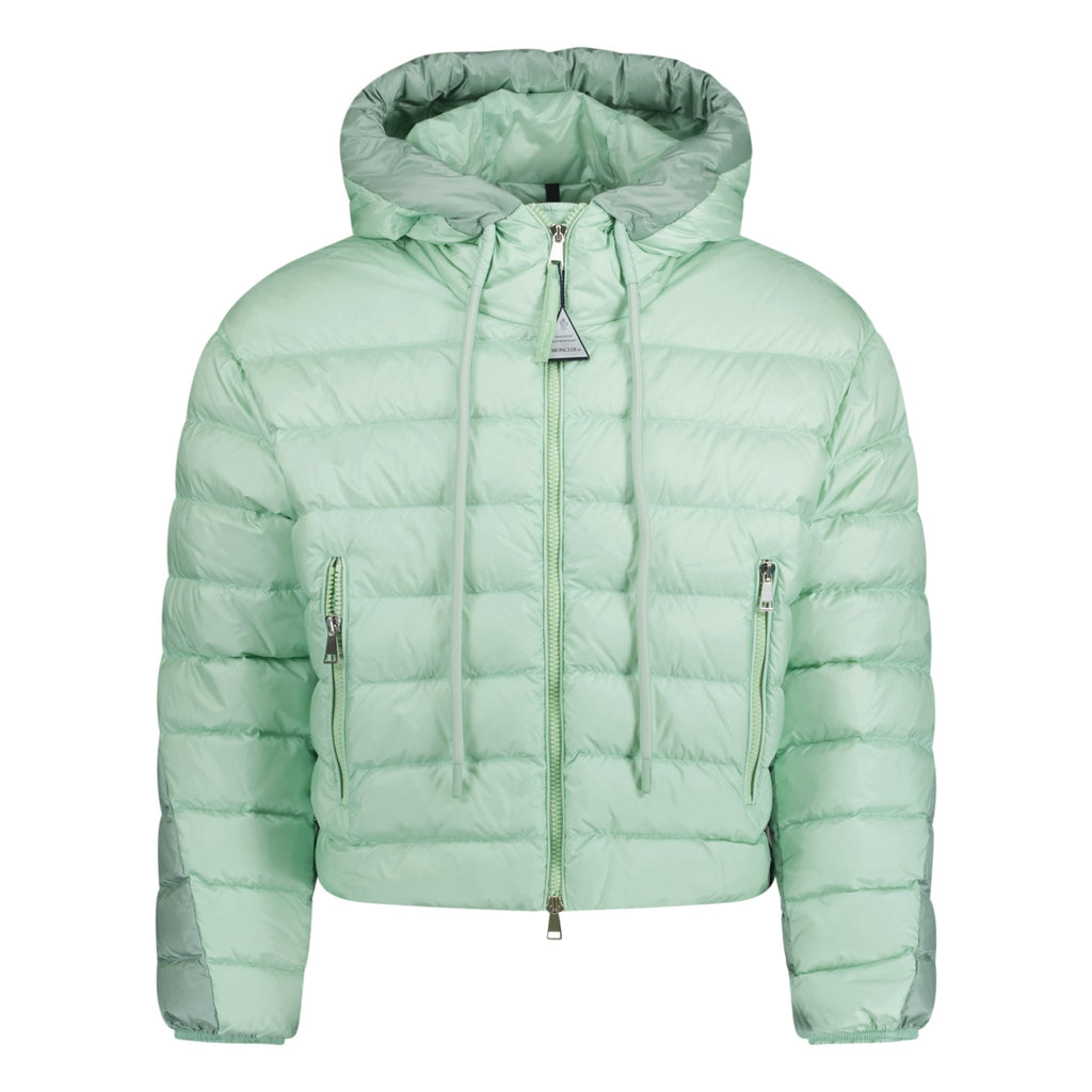 (Womens) Moncler Sylans Hooded Cropped Down Jacket Mint - Boinclo ltd - Outlet Sale Under Retail