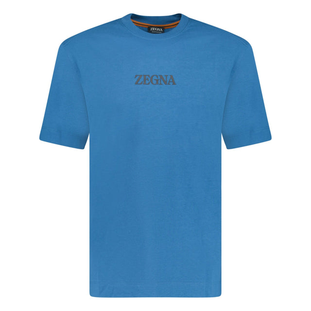 Zegna Logo T-Shirt Blue - Boinclo ltd - Outlet Sale Under Retail